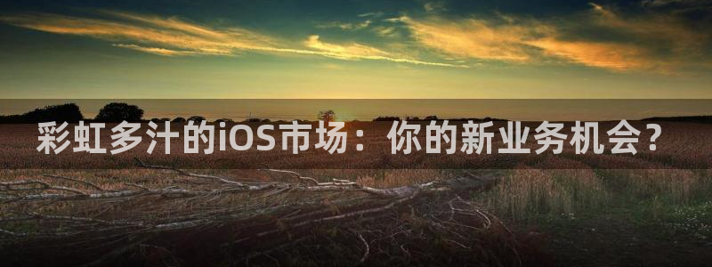 风暴娱乐体育凯捷平台招商：彩虹多汁的iOS市场：你的新业务机会？